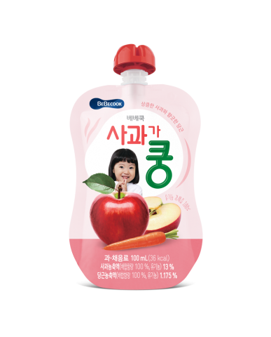 【BEBECOOK】寶膳 嬰幼兒蘋果紅蘿蔔汁(100ml)