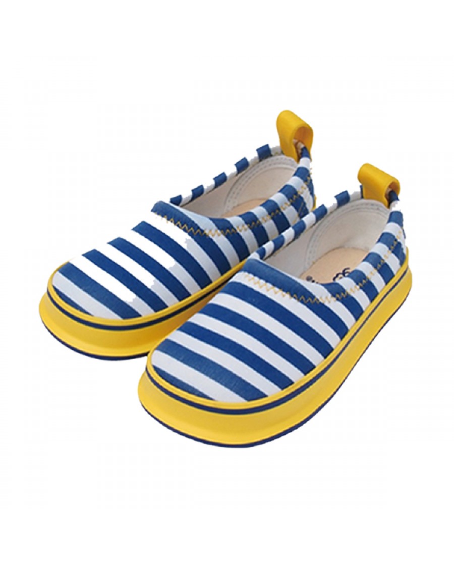 日本SKIPPON─兒童休閒機能鞋 黃藍撞色條紋