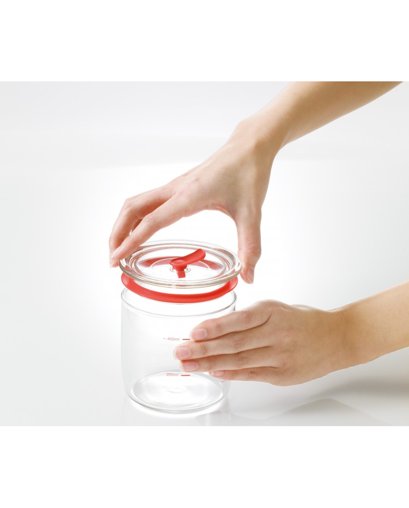 日本iwaki 耐熱玻璃微波密封罐1L