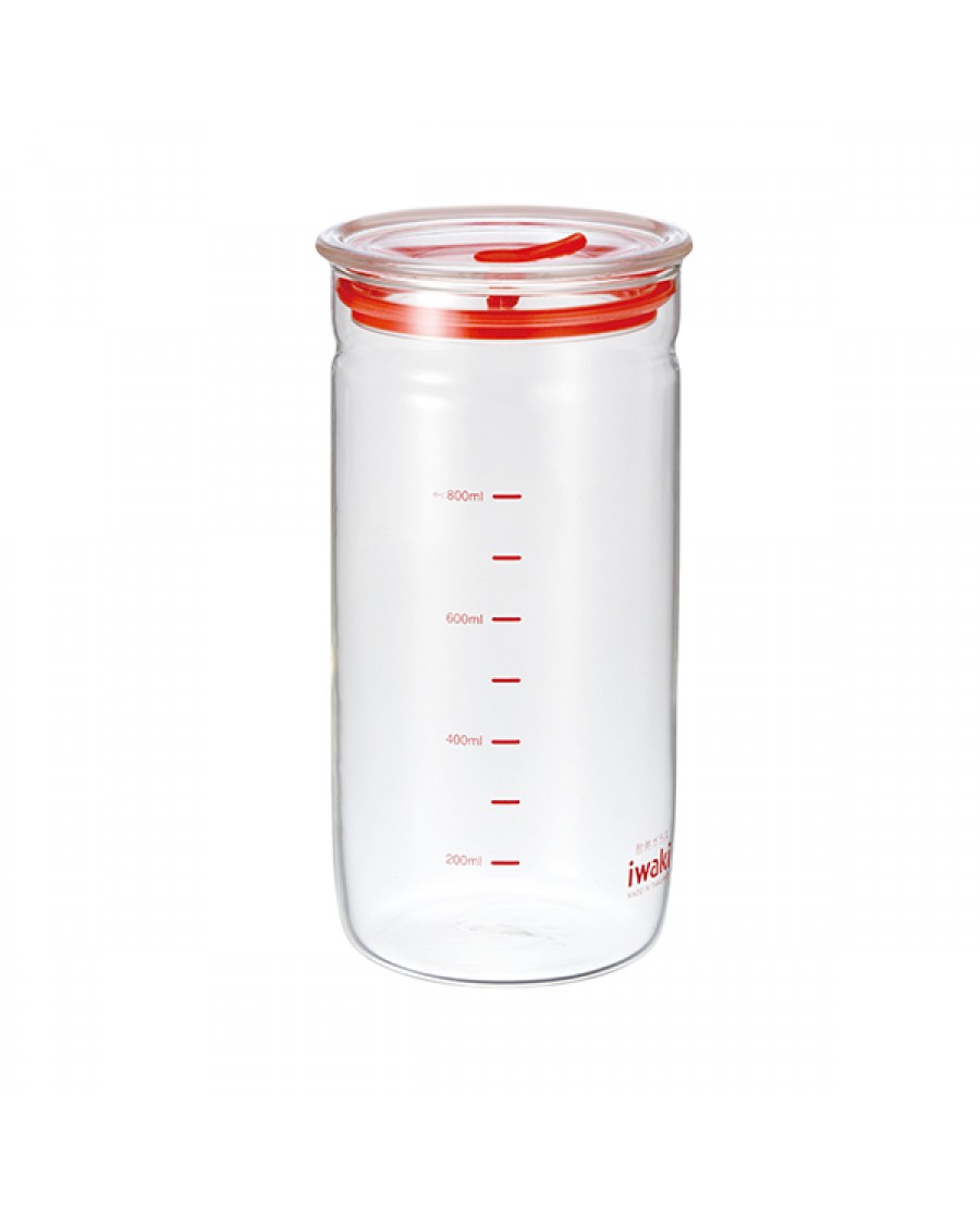 日本iwaki 耐熱玻璃微波密封罐1L